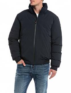 Replay Herren Jacke Winterjacke aus Nylon, Blau (Dark Navy 970), S von Replay