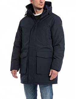 Replay Herren Jacke Winterjacke mit Kapuze, Blue 086 (Blau), M von Replay