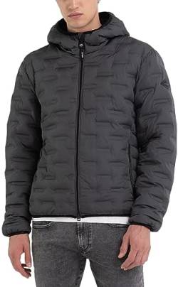 Replay Herren Jacke Winterjacke mit Kapuze, Titanium 291 (Grau), XXL von Replay