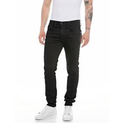 Replay Herren Jeans Anbass Slim-Fit Hyperflex Forever Dark mit Stretch, Black 098 (Schwarz), 32W / 30L von Replay
