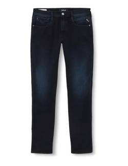 Replay Herren Jeans Anbass Slim-Fit Hyperflex Recycled mit Stretch, Dark Blue 007 (Blau), 31W / 34L von Replay