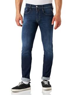 Replay Herren Jeans Anbass Slim-Fit Hyperflex Recycled mit Stretch, Dark Blue 007-1 (Blau), 31W / 30L von Replay