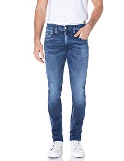 Replay Herren Jeans Anbass Slim-Fit Hyperflex White Shades mit Stretch, Medium Blue 009 (Blau), 31W / 36L von Replay