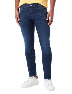 Replay Herren Jeans Anbass Slim-Fit Hyperflex aus recyceltem Material mit Stretch, Blau (Dark Blue 007), 31W / 32L von Replay