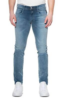 Replay Herren Jeans Anbass Slim-Fit Hyperflex mit Stretch, Medium Blue 009-1 (Blau), 33W / 34L von Replay