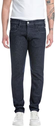 Replay Herren Jeans Anbass Slim-Fit mit Comfort Stretch, Dark Blue 007 (Blau), 32W / 32L von Replay