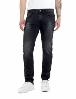 Replay Herren Jeans Anbass Slim-Fit mit Comfort Stretch, Dark Grey 097 (Grau), 27W / 32L von Replay