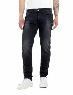 Replay Herren Jeans Anbass Slim-Fit mit Comfort Stretch, Dark Grey 097 (Grau), 28W / 30L von Replay