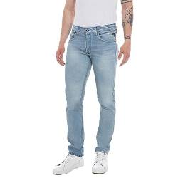 Replay Herren Jeans Grover Straight-Fit mit Comfort Stretch, Light Blue 010 (Blau), 38W / 34L von Replay