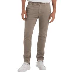 Replay Herren Chino Zeumar Slim-Fit Hyperflex X-Lite mit Stretch, Coffee Cream 225 (Grau), 30W / 32L von Replay