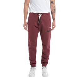 Replay Herren Jogginghose Lang mit Logo, Rot (Amarone 164), M von Replay