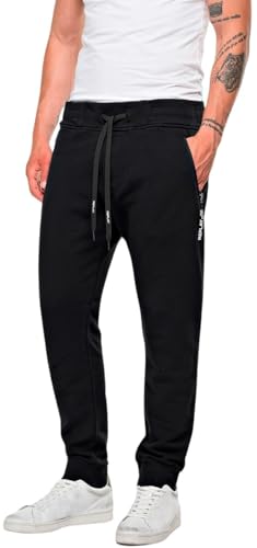 Replay Herren Jogginghose mit Tunnelzug, Black 098 (Schwarz), XXL von Replay