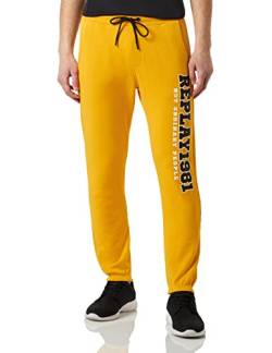 Replay Herren Jogginghose mit Tunnelzug, Ocra Yellow 545 (Gelb), M von Replay