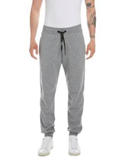 Replay Herren Jogginghose mit Tunnelzug, Grau (Medium Melange Grey M14), L von Replay