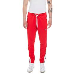 Replay Herren Jogginghose mit Tunnelzug, Rot (Poppy Red 555), S von Replay