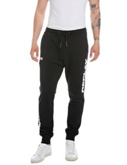 Replay Herren Jogginghose mit Tunnelzug, Schwarz (Black 098), M von Replay