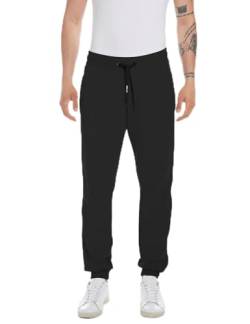 Replay Herren Jogginghose mit Tunnelzug, Schwarz (Black 098), XXL von Replay