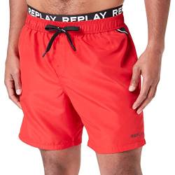 Replay Herren Lm1096 Boardshorts, 663 Imperial Red, L von Replay