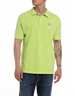 Replay Herren Poloshirt Kurzarm aus Baumwolle, Lime Green 732 (Grün), L von Replay
