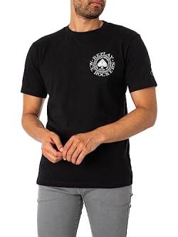 Replay Herren T-Shirt Kurzarm Rundhalsausschnitt mit Logo, Black 098 (Schwarz), M von Replay
