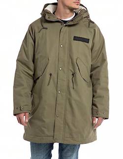 Replay Herren Parka mit Kapuze Winter, Grün (Army Green 235), M von Replay