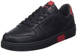 Replay Herren Polys Court Sneaker, 178 Black RED, 44 EU von Replay