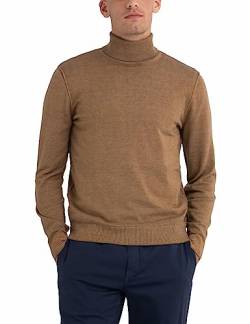 Replay Herren Pullover Rollkragenpullover Wolle, Braun (Safari 989), XL von Replay