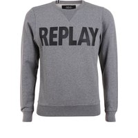 Replay Herren Rundhals-Sweater mit Frontptint von Replay