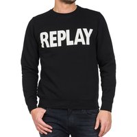 Replay Herren Rundhals-Sweater mit Frontptint von Replay