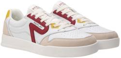 Replay Herren Sneaker aus Leder, Mehrfarbig (White Red 079), 43 von Replay