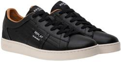 Replay Herren Sneaker aus Leder, Schwarz (Black 003), 44 von Replay