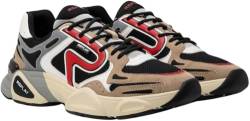 Replay Herren Sneaker mit Schnürung, Mehrfarbig (Beige Black Red 3323), 40 von Replay