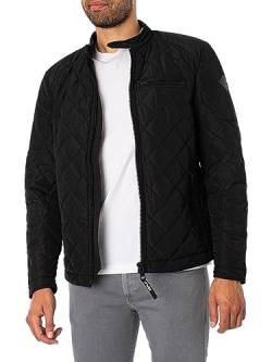 Replay Herren Steppjacke Übergangsjacke ohne Kapuze, Black 098 (Schwarz), L von Replay