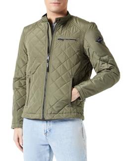 Replay Herren Steppjacke Übergangsjacke ohne Kapuze, Light Military 408 (Grün), M von Replay