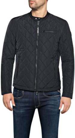 Replay Herren Steppjacke Übergangsjacke ohne Kapuze, Schwarz (Black 098), XS von Replay