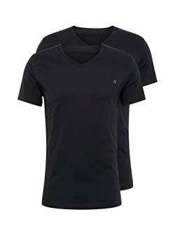 Replay Herren 2er Pack T-Shirts Kurzarm mit V-Ausschnitt, Black 020 (Schwarz), M von Replay