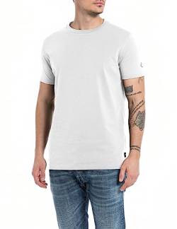 Replay Herren T-Shirt Kurzarm Rundhalsausschnitt Basic, White 001 (Weiß), XXL von Replay