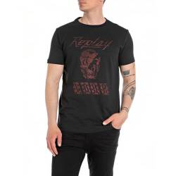 Replay Herren T-Shirt Kurzarm aus Baumwolle, Black 098 (Schwarz), M von Replay