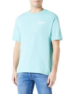 Replay Herren T-Shirt Kurzarm aus Baumwolle, Jade Green 189 (Grün), M von Replay