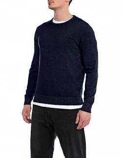 Replay Herren Uk2508 Pullover, 970 Dark Navy, L von Replay