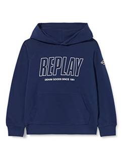 Replay Jungen Hoodie Baumwollmix, Blau (Mariner 792), 14 Jahre von Replay