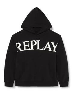 Replay Jungen Hoodie aus Baumwolle, Black 098 (Schwarz), 8 Jahre von Replay