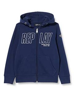 Replay Jungen Hoodie mit Reißverschluss, Blau (Mariner 792), 12 Jahre von Replay