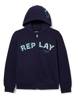 Replay Jungen Hoodie mit Reißverschluss, Deep Blue 882 (Blau), 14 Jahre von Replay