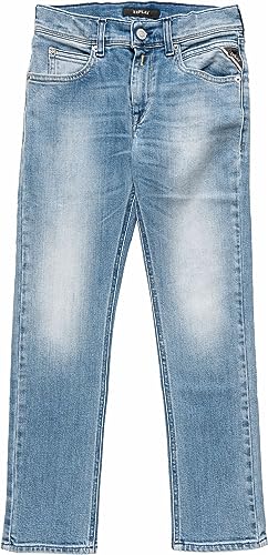 Replay Jungen Jeans Wallys Super Slim-Fit mit Stretch, Blau (Light Blue 010), 10 Jahre von Replay