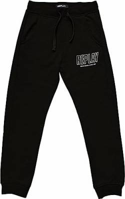 Replay Jungen Jogginghose Lang mit Logo, Schwarz (Black 098), 12 Jahre von Replay