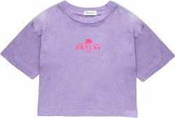 Replay Mädchen T-Shirt Kurzarm aus Baumwolle mit Logo, Lillac 517 (Violett), 14 Jahre von Replay