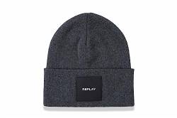 Replay Unisex Ax4167 Beanie-Mütze, 023 DK ASH GREY, Einheitsgröße von Replay