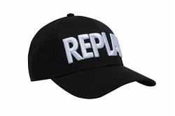 Replay Unisex Baseball Cap mit Logo, Black - Optical White 1058 (Schwarz), Onesize von Replay