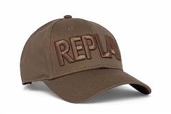 Replay Unisex Baseball Cap mit Logo, Braun (Pale Grey Brown 081), Onesize von Replay